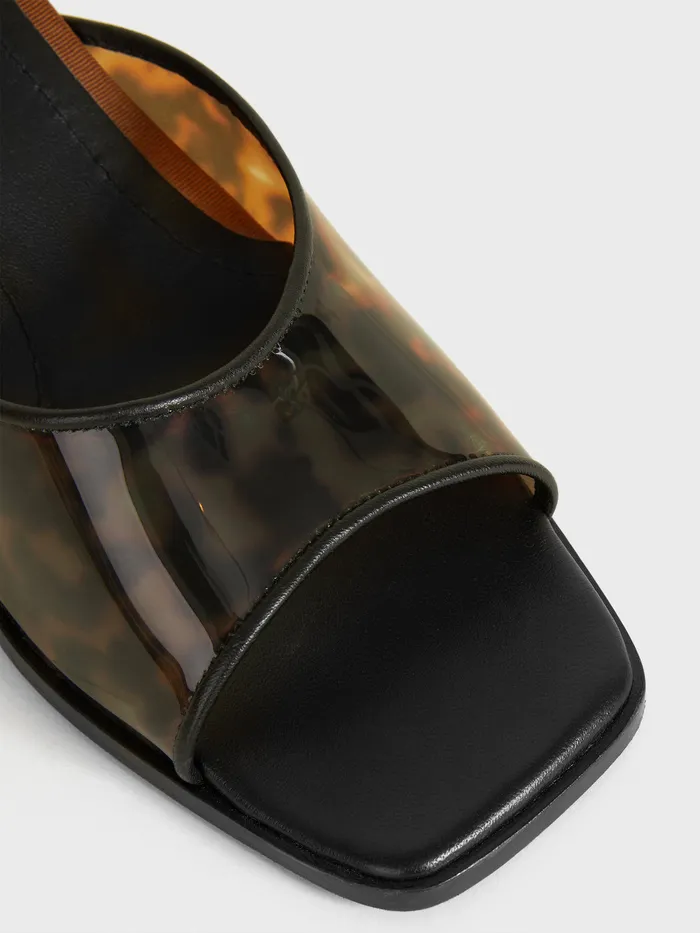 Shoes Natty Mules Tortoise Noir Rouje Women