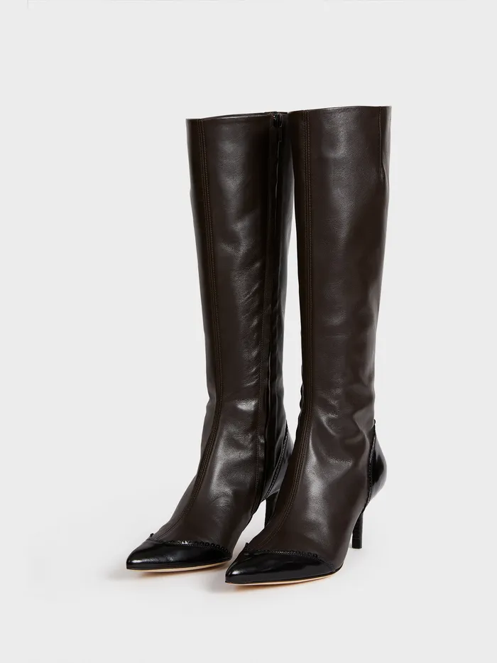 Shoes Rouje Women Diva Boots Cuir Chocolat