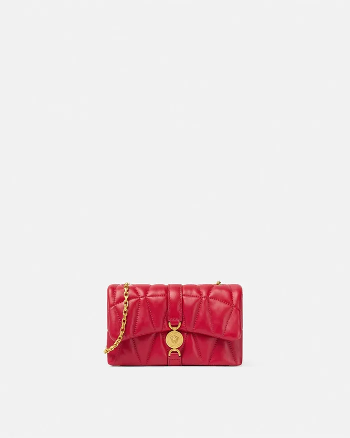 Shoulder and Crossbody Women Versace Kleio Quilted Mini Bag Red