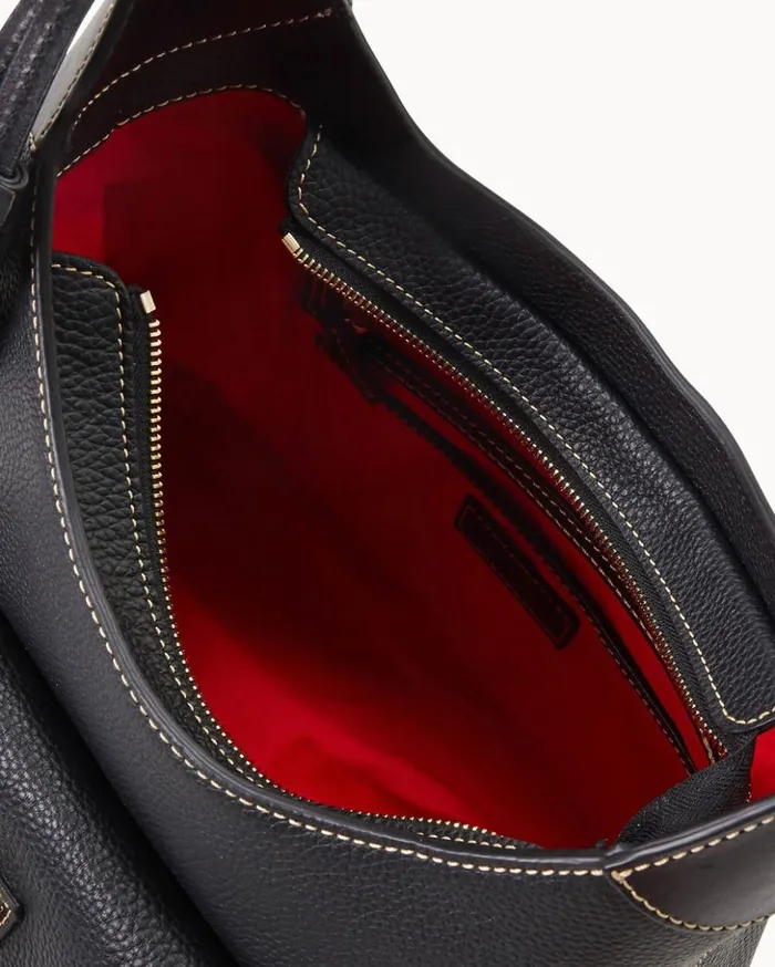 Shoulder Bags Women Dooney and Bourke Pebble Grain Hobo Black Black Shoulder Bags Women Dooney and Bourke Pebble Grain Hobo Black Black