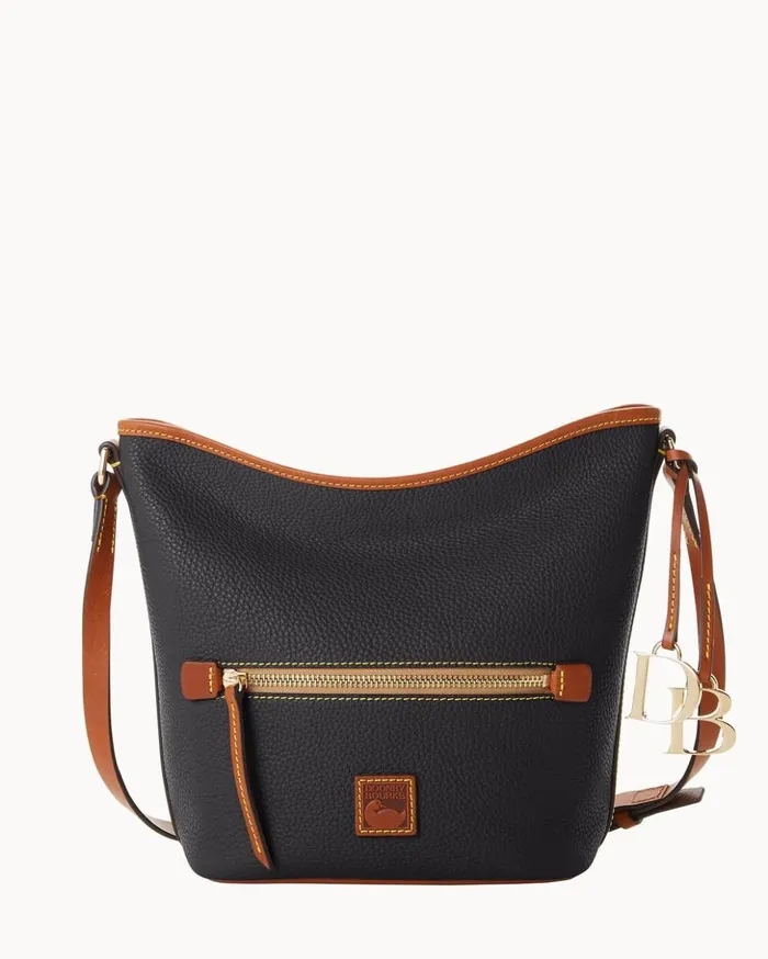 Shoulder Bags Women Dooney and Bourke Pebble Grain Zip Sac Black