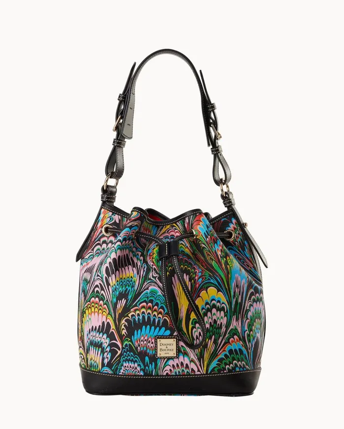 Shoulder Bags Women Dooney and Bourke Plumes Drawstring Black