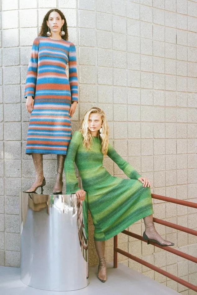Simon Miller Axon Dress In Gummy Green Multi Women Dresses