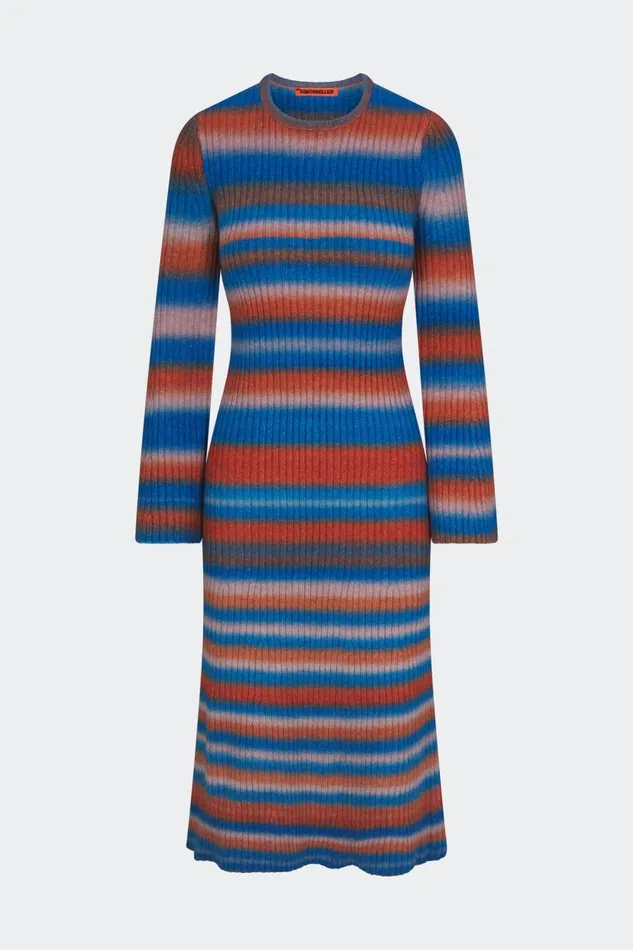 Simon Miller Axon Knit Dress In Matisse Blue Multi Women Knitwear