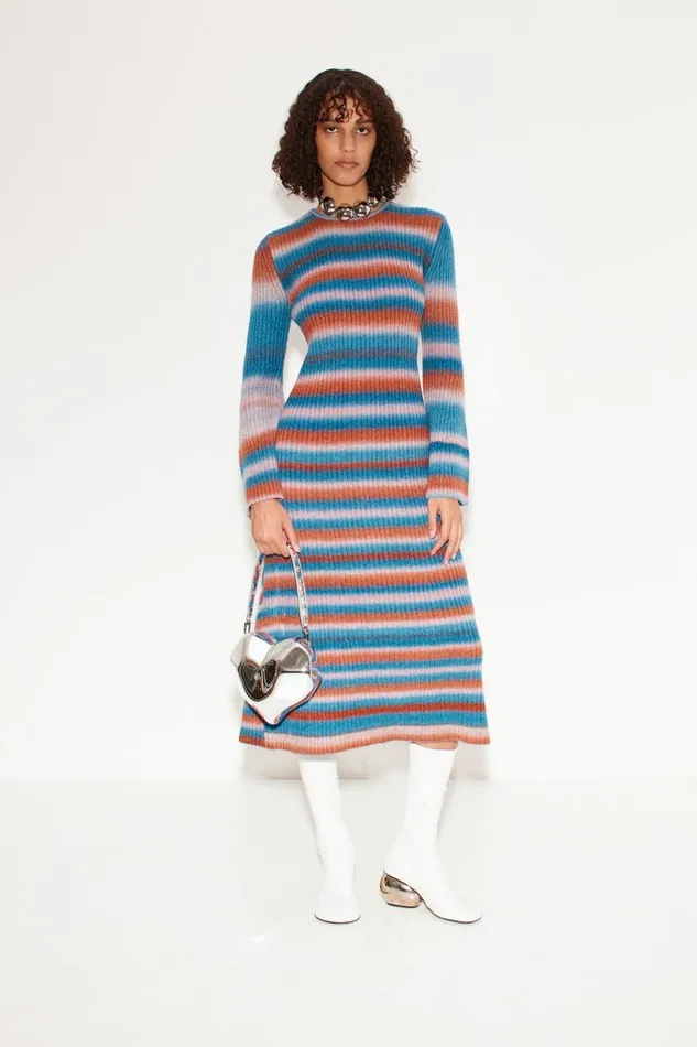 Simon Miller Axon Knit Dress In Matisse Blue Multi Women Knitwear