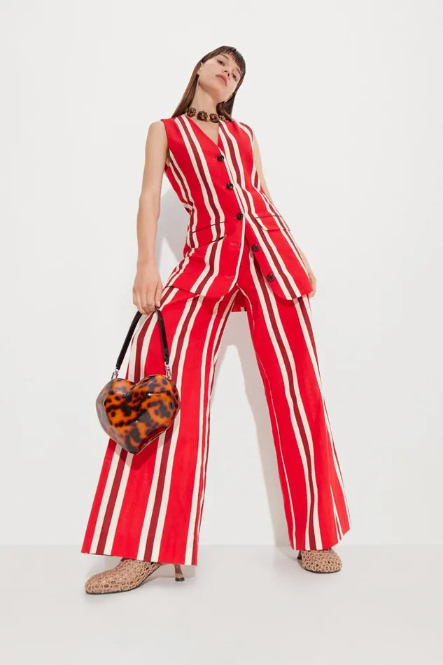 Simon Miller Carob Linen Mini Dress In Moroccan Spice Stripe Women Sets