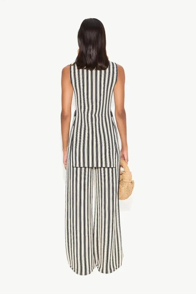 Simon Miller Knits By Canoga Top In BlackRice Flour Stripe Women Knitwear