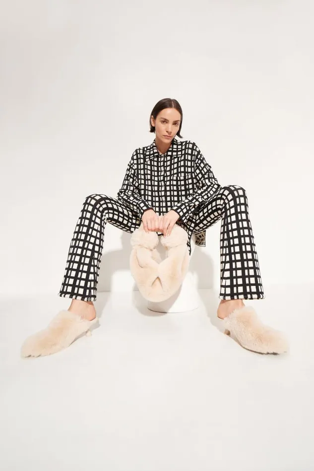 Simon Miller Knits By Whitsett Pant In Windowpane Women Bottoms