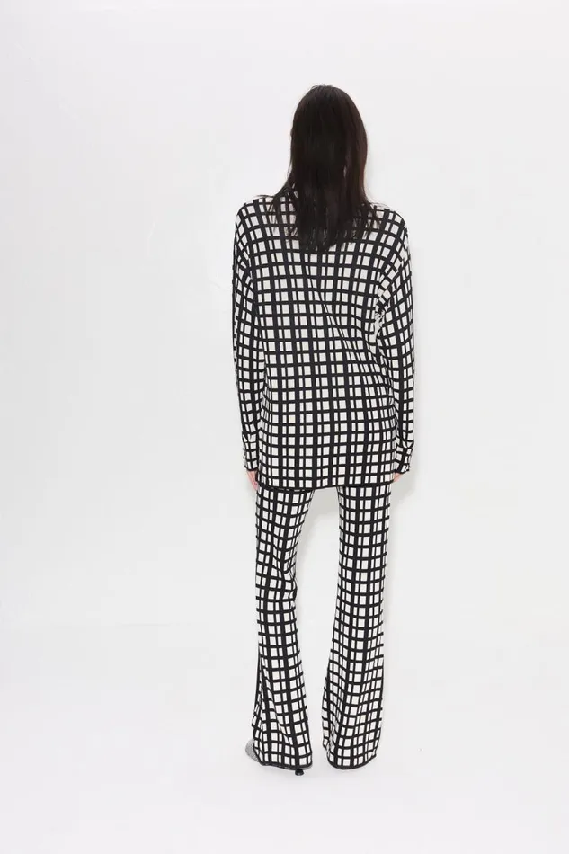 Simon Miller Knits By Whitsett Pant In Windowpane Women Bottoms Simon Miller Knits By Whitsett Pant In Windowpane Women Bottoms