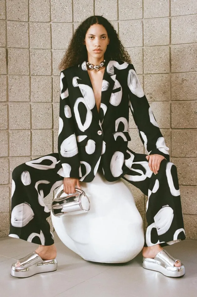 Simon Miller Lennox Crepe Jacket In Painted Dot Women Outerwear Simon Miller Lennox Crepe Jacket In Painted Dot Women Outerwear