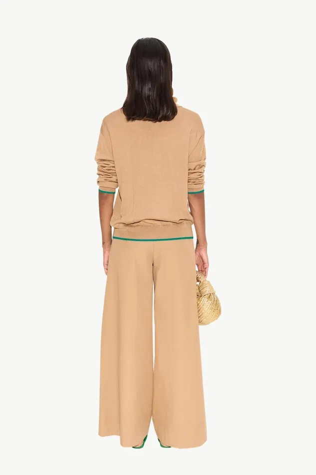Simon Miller Marcel Polo Sweater In Khaki Merino Wool Women Tops Simon Miller Marcel Polo Sweater In Khaki Merino Wool Women Tops