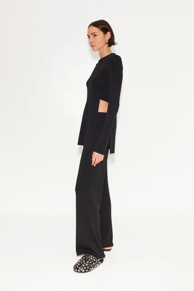 Simon Miller Simon Miller Knits By Canoga Long Sleeve Top In Black Women Tops