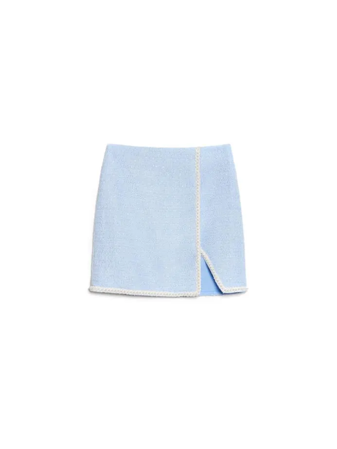 Sister Jane Bottoms Women Treasured Tweed Mini Skirt Xenon Blue