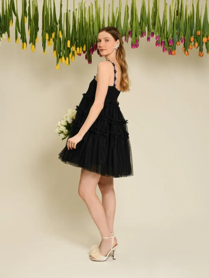 Sister Jane Dresses Women DREAM Sofie Spot Tulle Mini Dress Black Sister Jane Dresses Women DREAM Sofie Spot Tulle Mini Dress Black