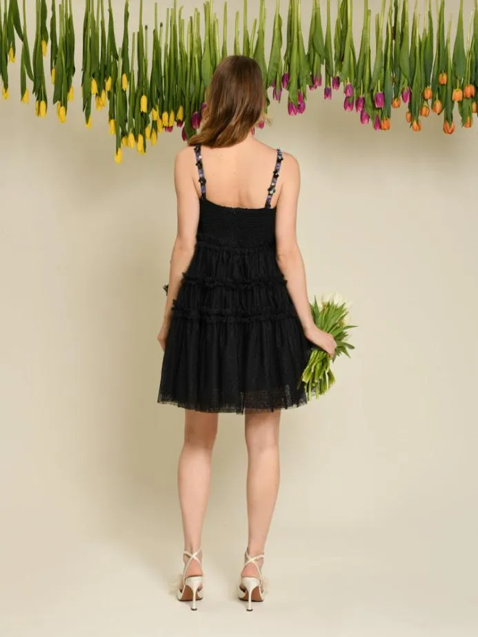Sister Jane Dresses Women DREAM Sofie Spot Tulle Mini Dress Black Sister Jane Dresses Women DREAM Sofie Spot Tulle Mini Dress Black