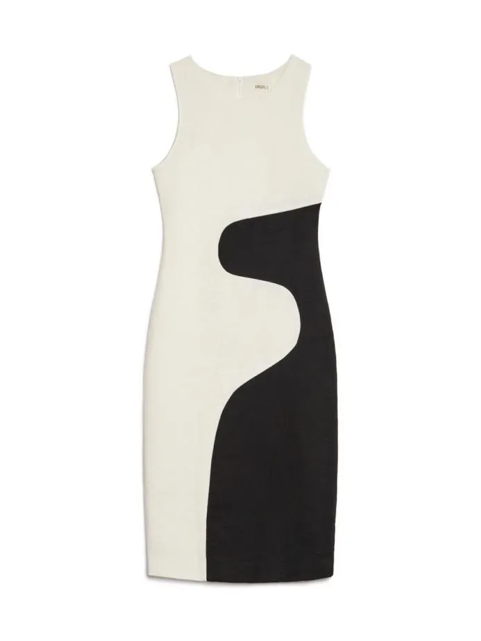 Sister Jane Dresses Women Ghospell Hayden Curved Midi Dress Black And White Sister Jane Dresses Women Ghospell Hayden Curved Midi Dress Black And White