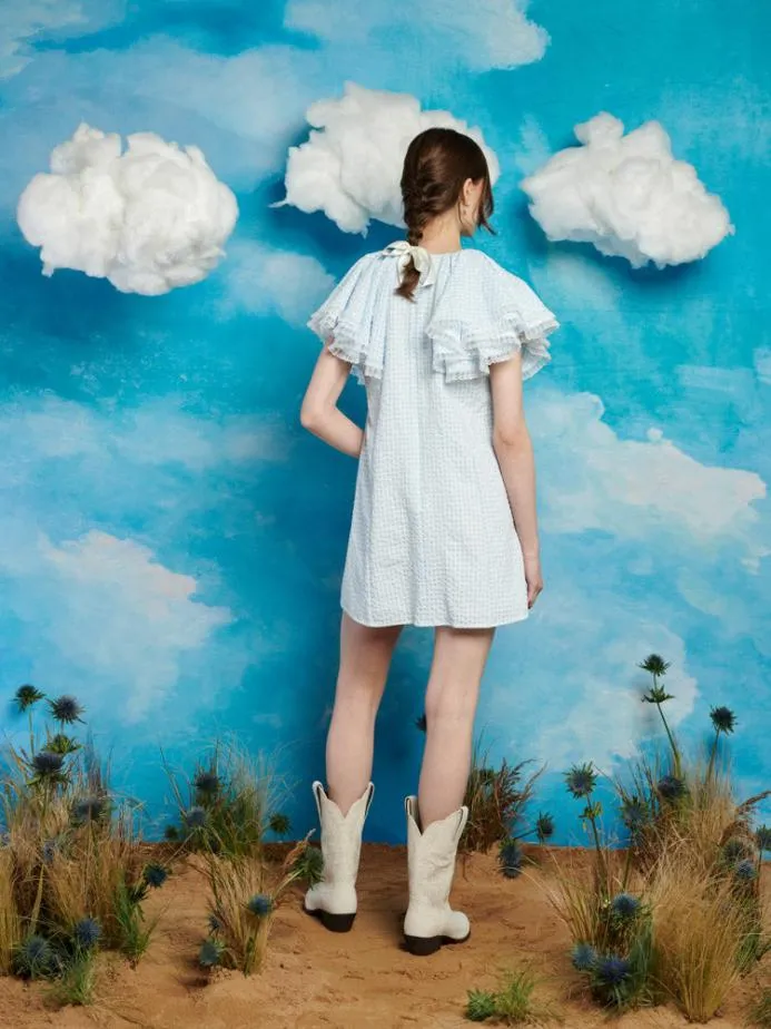 Sister Jane Dresses Women Nevada Gingham Mini Dress Gingham Blue