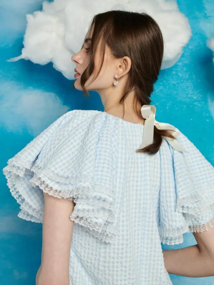 Sister Jane Dresses Women Nevada Gingham Mini Dress Gingham Blue