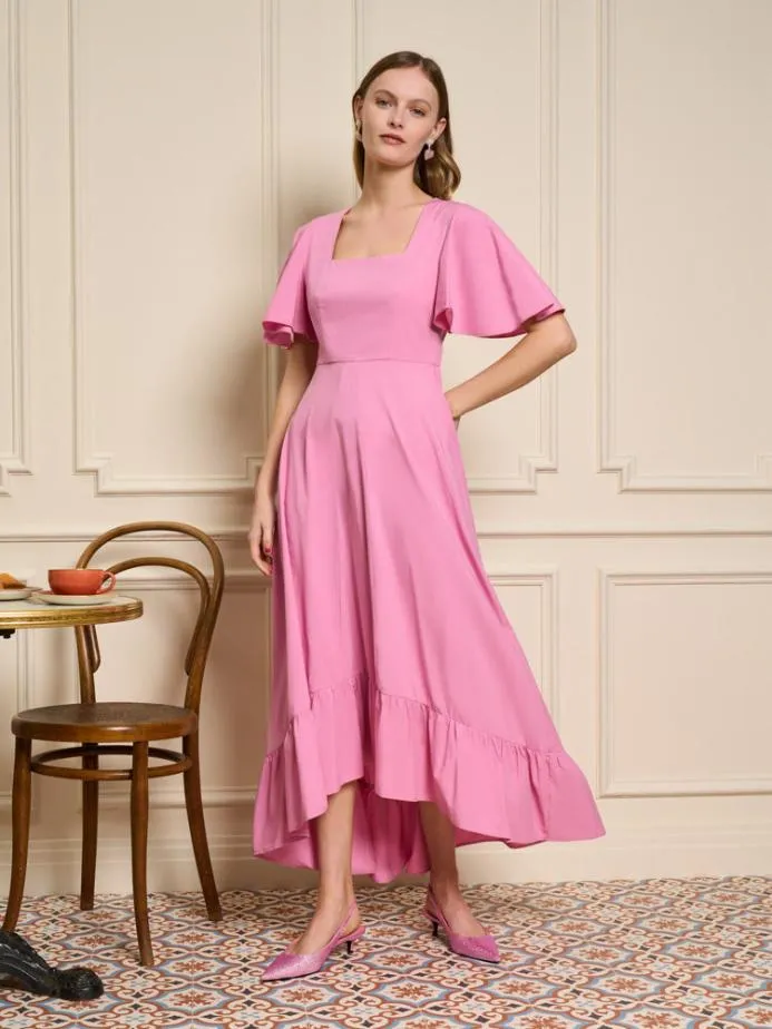 Sister Jane Dresses Women Noisette Flare Midi Dress Geranium Pink
