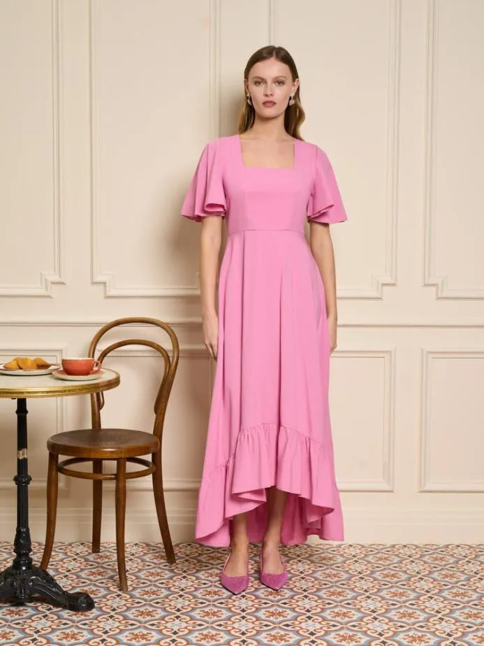 Sister Jane Dresses Women Noisette Flare Midi Dress Geranium Pink