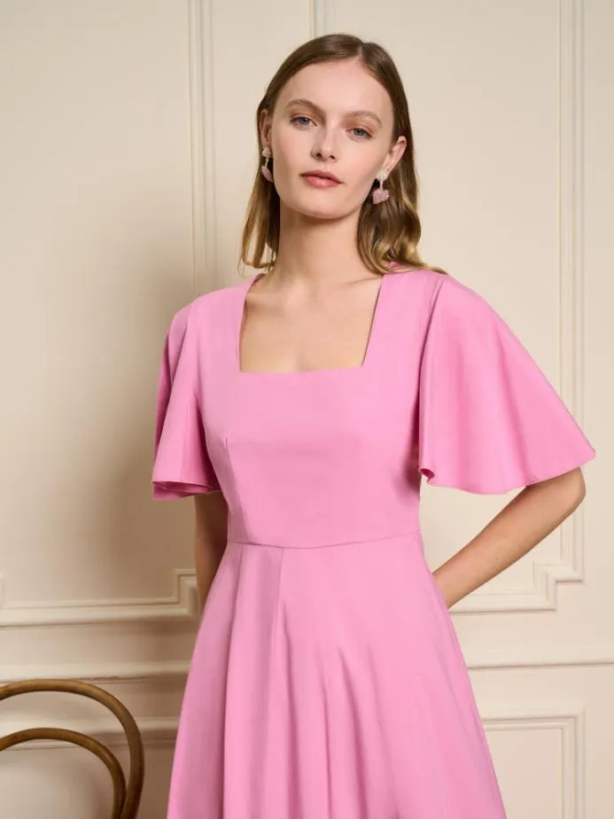 Sister Jane Dresses Women Noisette Flare Midi Dress Geranium Pink