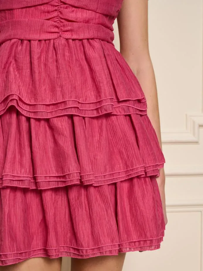 Sister Jane Dresses Women Raspberry Ruffle Mini Dress Hot Pink Sister Jane Dresses Women Raspberry Ruffle Mini Dress Hot Pink