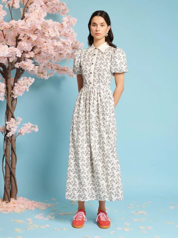 Sister Jane Dresses Women Ribbons Midi Dress Black And White