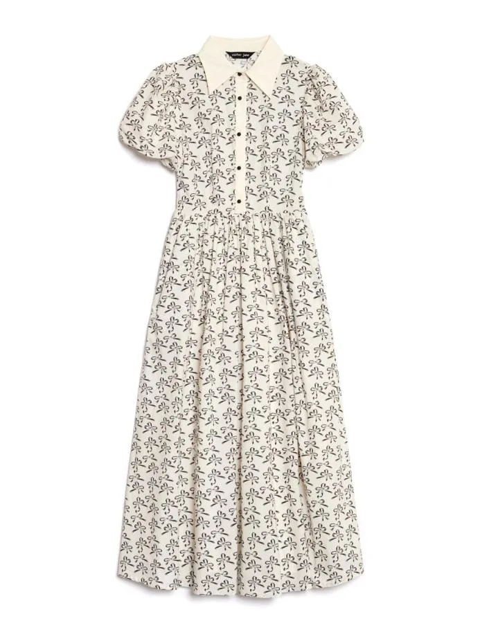 Sister Jane Dresses Women Ribbons Midi Dress Black And White Sister Jane Dresses Women Ribbons Midi Dress Black And White