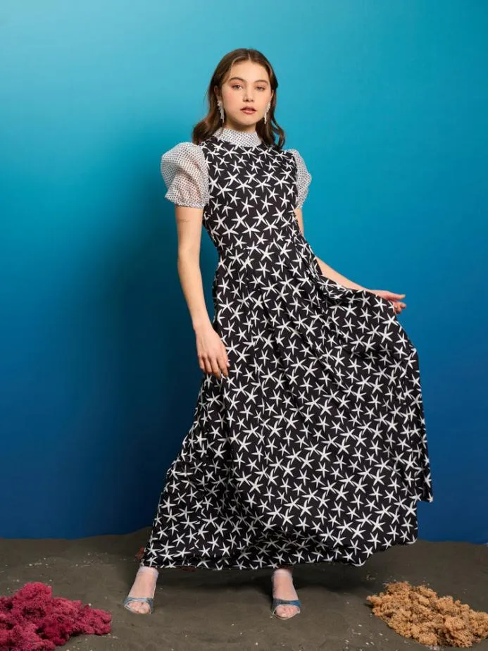 Sister Jane Dresses Women Starfish Midi Dress Black Ink