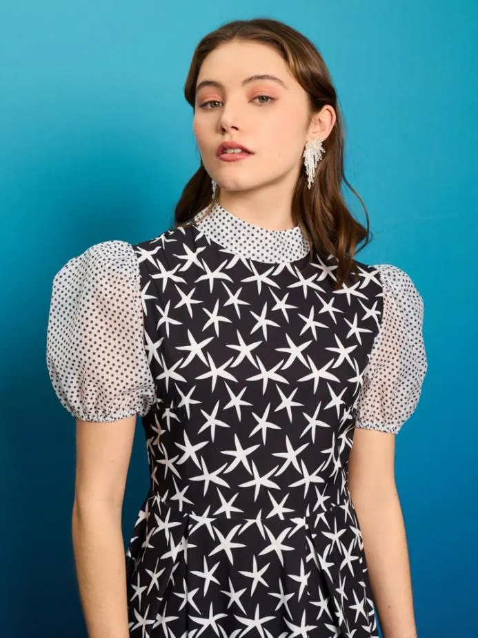 Sister Jane Dresses Women Starfish Midi Dress Black Ink