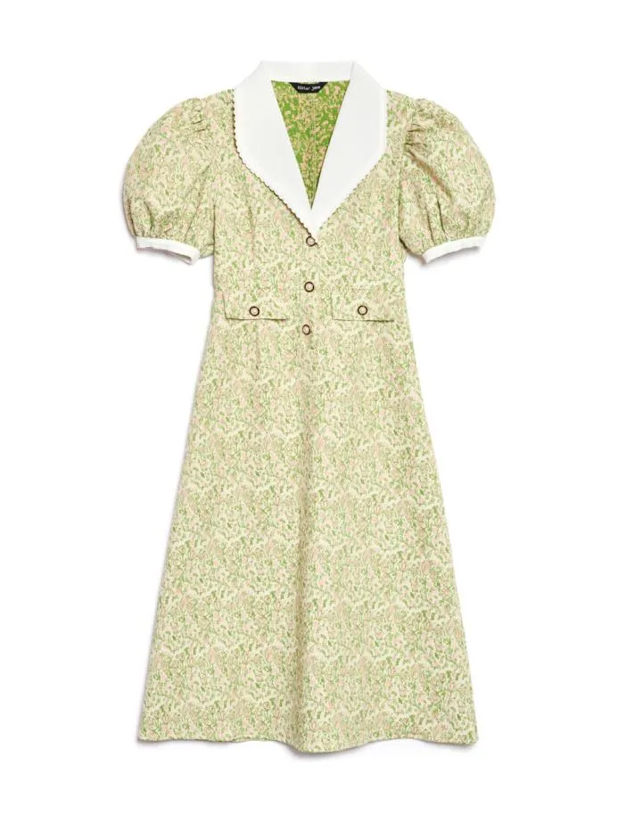 Sister Jane Dresses Women Vine Jacquard Midi Dress Ditsy Floral Pink Sister Jane Dresses Women Vine Jacquard Midi Dress Ditsy Floral Pink