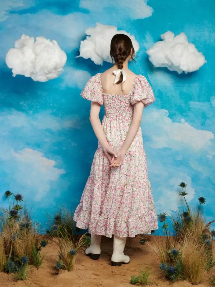 Sister Jane Dresses Women Wild Hearts Midi Dress White Floral Pink Sister Jane Dresses Women Wild Hearts Midi Dress White Floral Pink