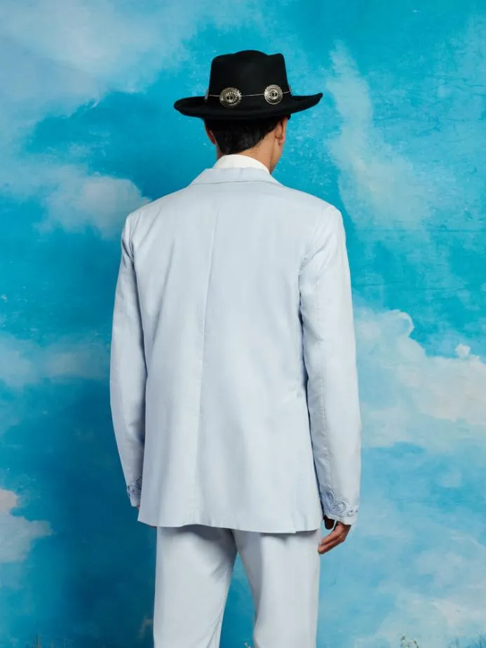 Sister Jane Jackets Men Albert Cording Single Breasted Blazer Pastel Blue
