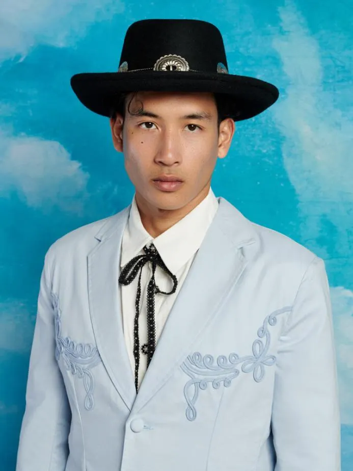Sister Jane Jackets Men Albert Cording Single Breasted Blazer Pastel Blue