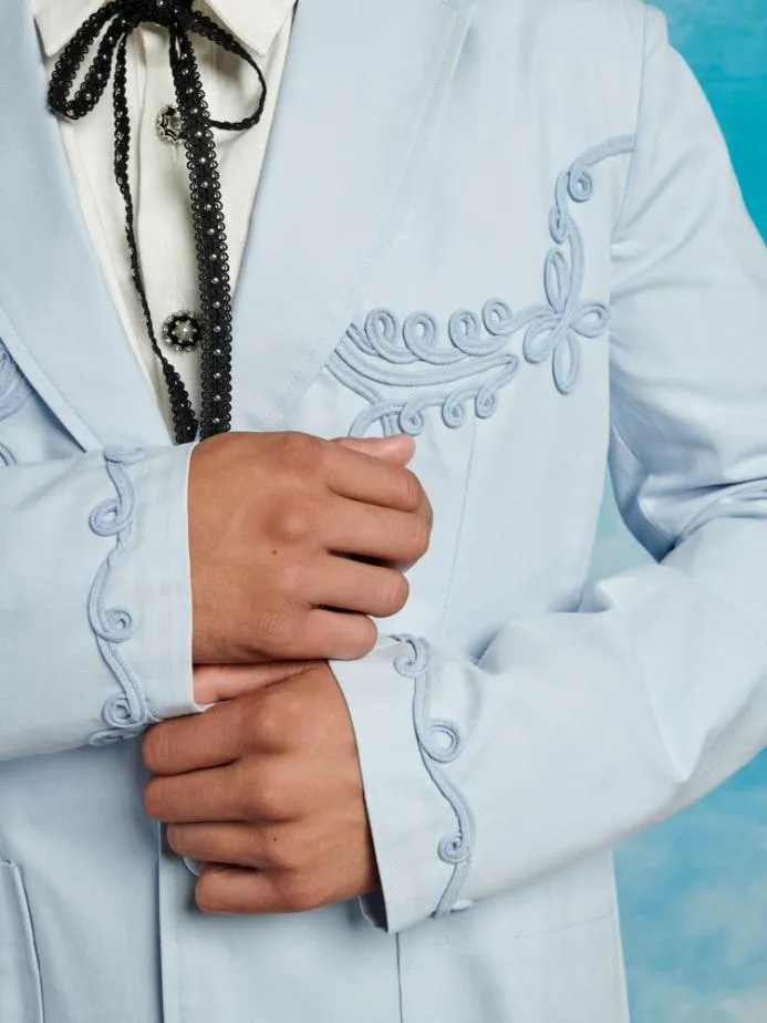 Sister Jane Jackets Men Albert Cording Single Breasted Blazer Pastel Blue
