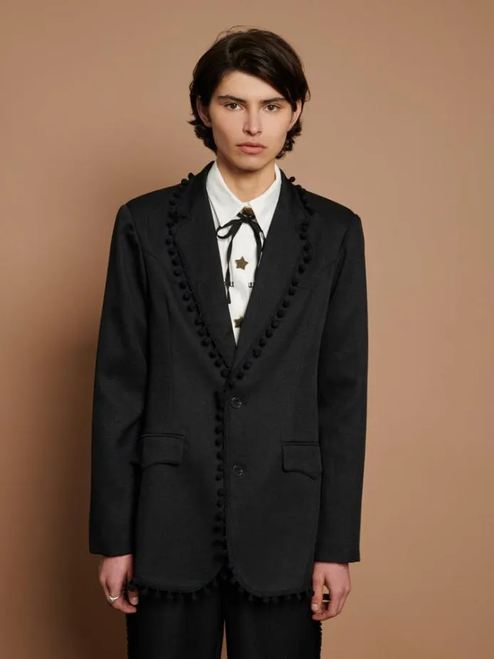 Sister Jane Jackets Women Cory Pom Pom Blazer Black Ink