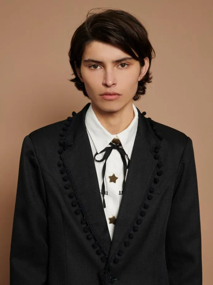 Sister Jane Jackets Women Cory Pom Pom Blazer Black Ink