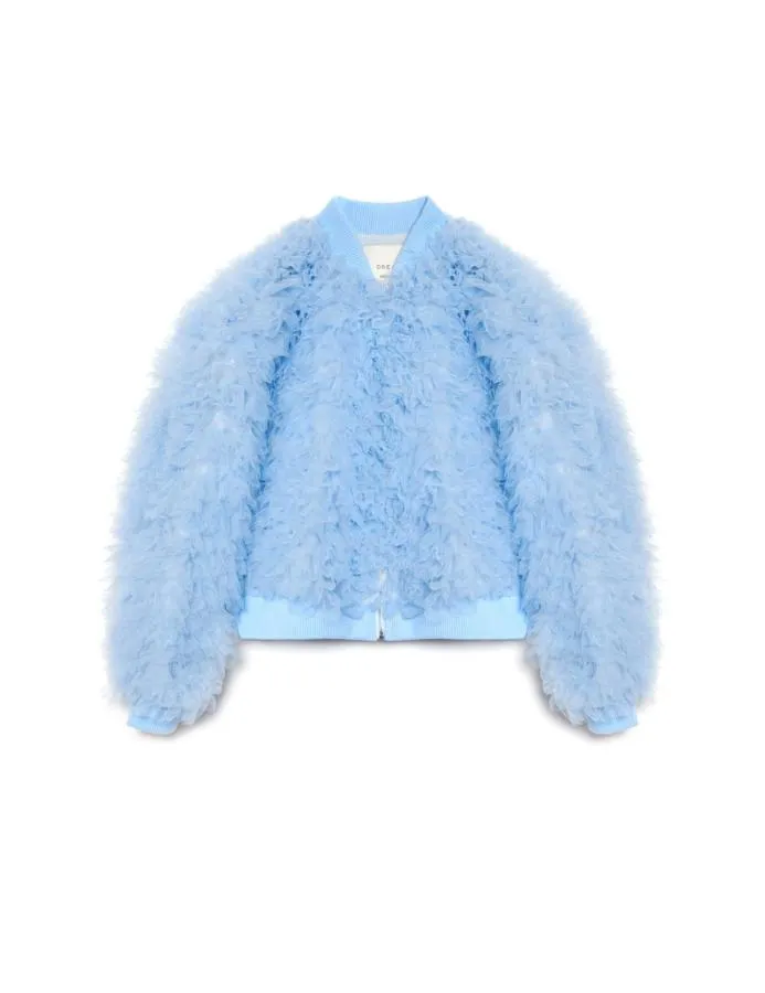 Sister Jane Jackets Women DREAM Lillie Tulle Bomber Jacket Teapot Blue