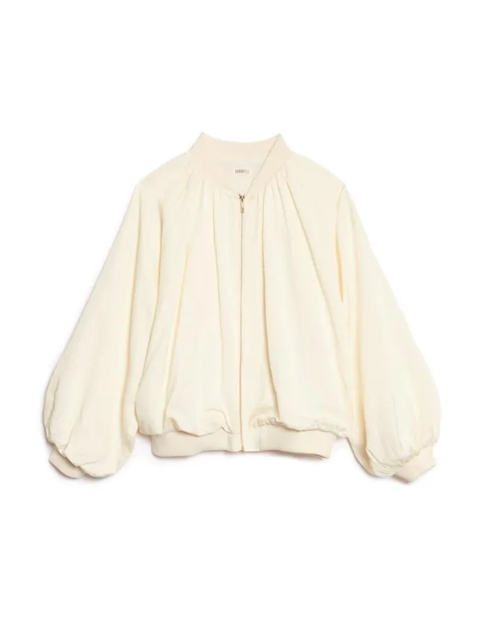 Sister Jane Jackets Women Ghospell Kimber Oversized Bomber Jacket Ivory Cream