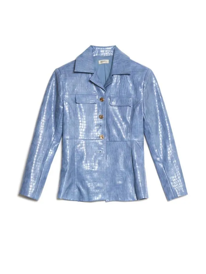 Sister Jane Jackets Women Ghospell Nix PU Jacket Stone Blue