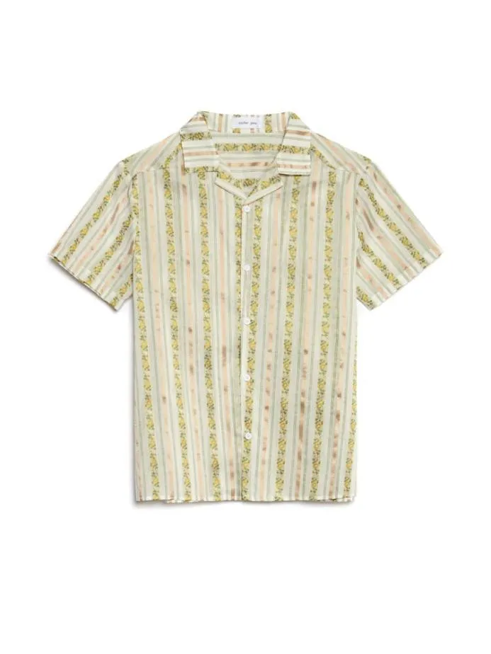 Sister Jane Shirts Men Ezra Revere Collar Shirt Ivory Gold