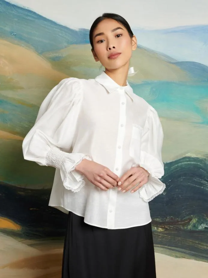 Sister Jane Tops Women DREAM Desert Hearts Blouse Pearl White