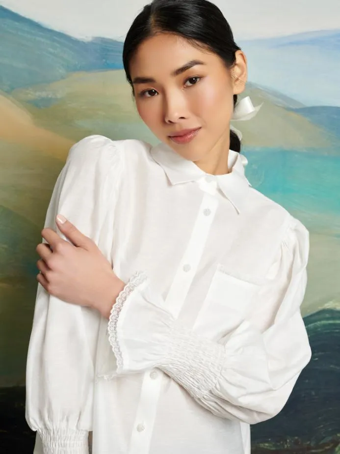 Sister Jane Tops Women DREAM Desert Hearts Blouse Pearl White