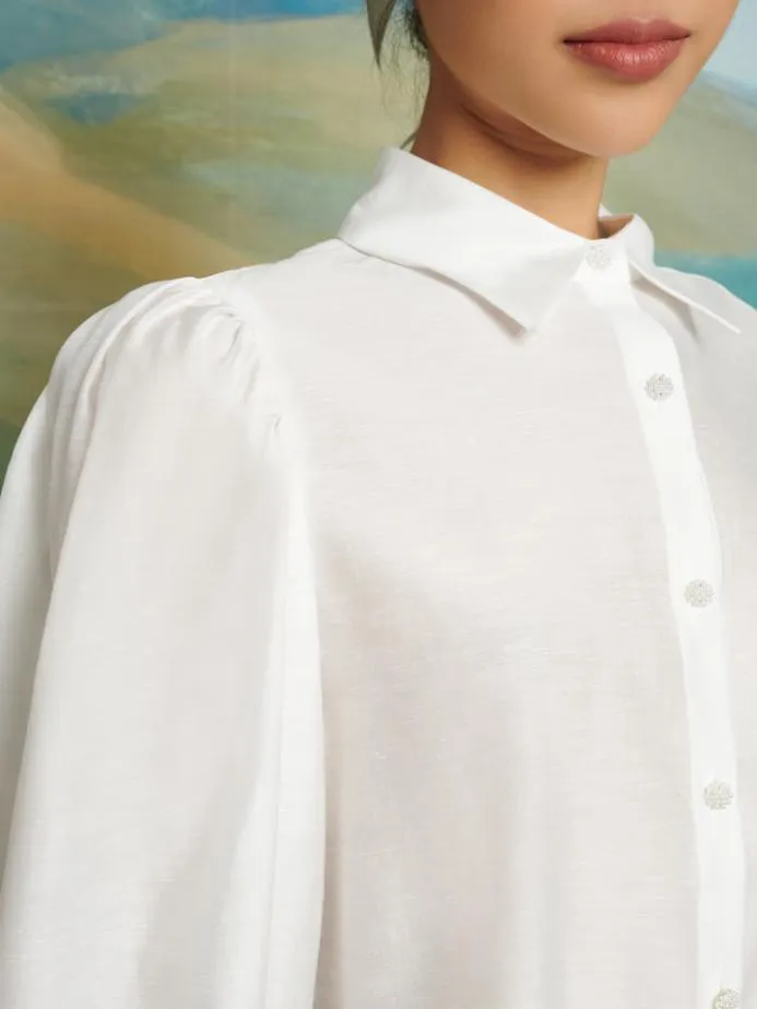 Sister Jane Tops Women DREAM Desert Hearts Blouse Pearl White