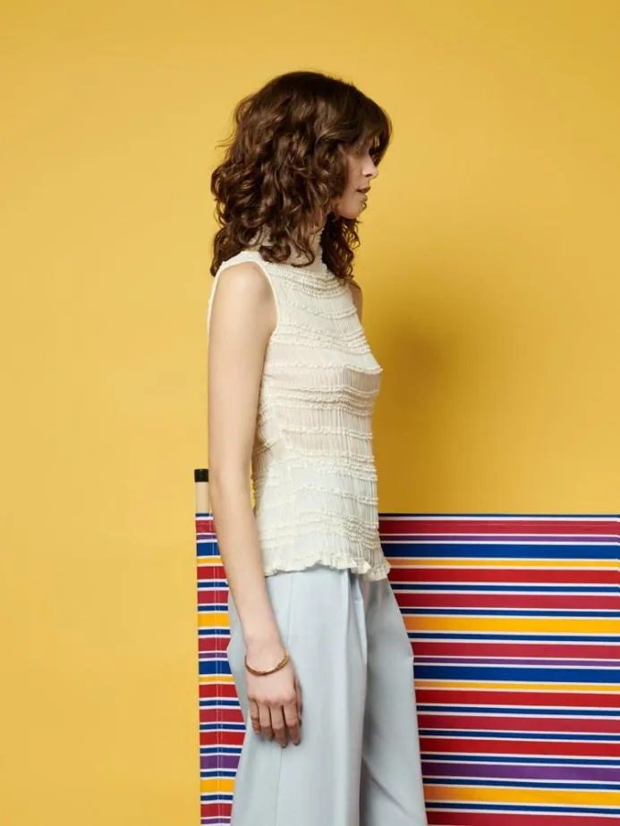 Sister Jane Tops Women Ghospell Bridget Ruched Top Ivory Cream