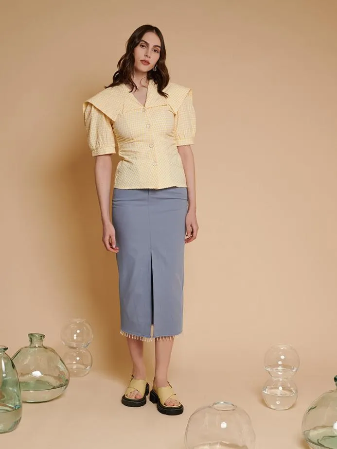 Sister Jane Tops Women Ghospell Una Gingham Shirt Portofino Yellow