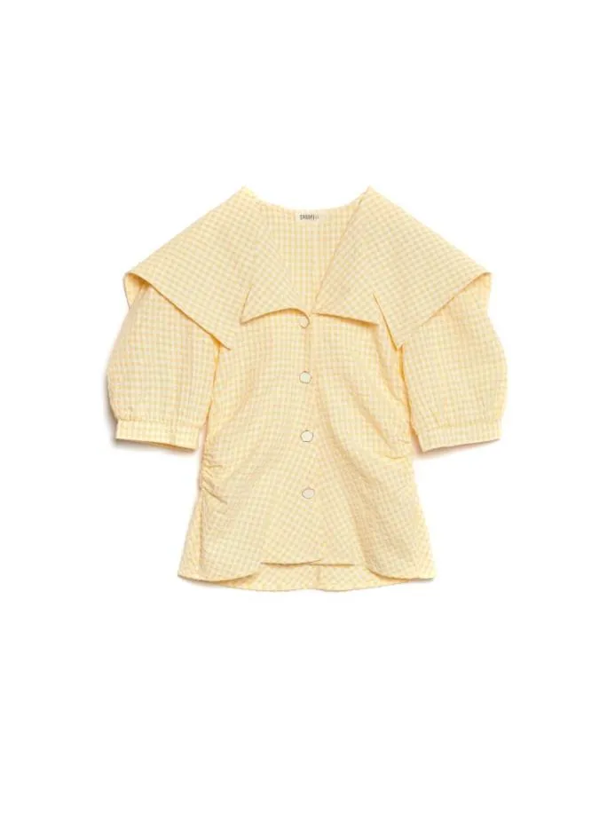 Sister Jane Tops Women Ghospell Una Gingham Shirt Portofino Yellow