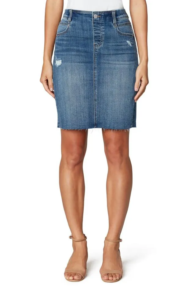Skirts Women Liverpool Los Angeles Gia PullOn Pencil Skirt Mystic