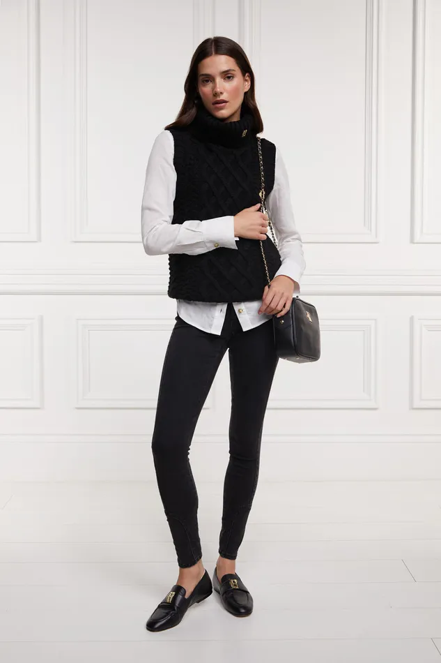 Sleeveless Knit Black Women Holland Cooper Knitwear
