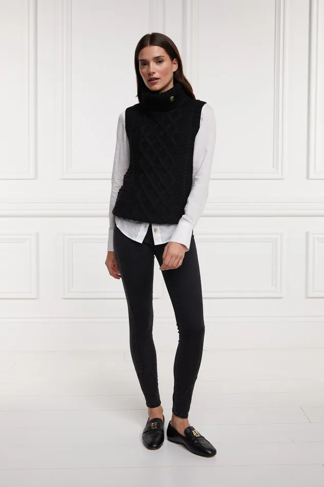 Sleeveless Knit Black Women Holland Cooper Knitwear